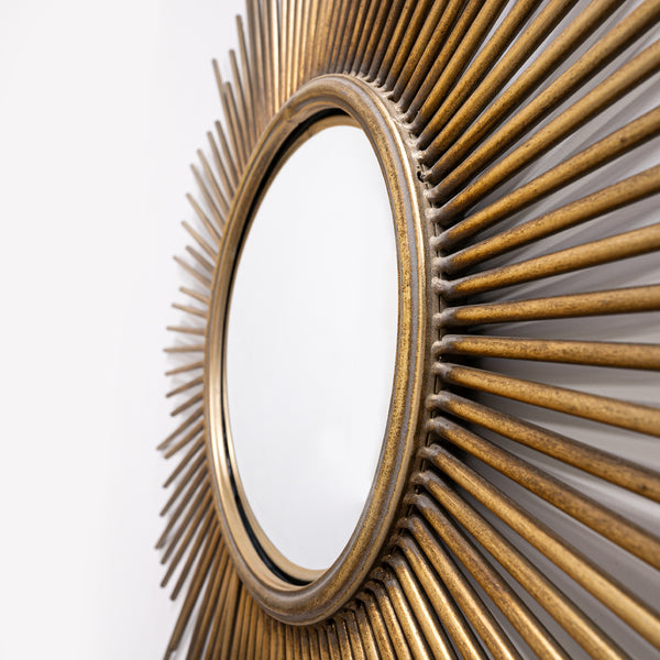 IMPORT COLLECTION / 'SOLEIL' GOLD IRON MIRROR