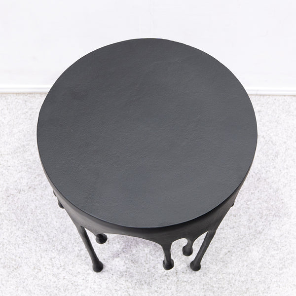 IMPORT COLLECTION / 'DRIP' BLACK MATT SIDE TABLE